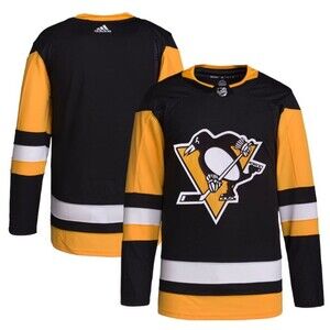 Adidas NHL Pittsburgh Penguins Home Primegreen Hockey Jersey Size 54 Black NWT